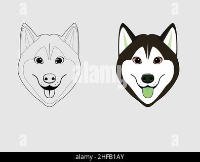 Cute little dog portrait Vector , Premium Quality Stock Vector