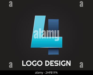 numbers in a beautiful design , logo design Stock Vector