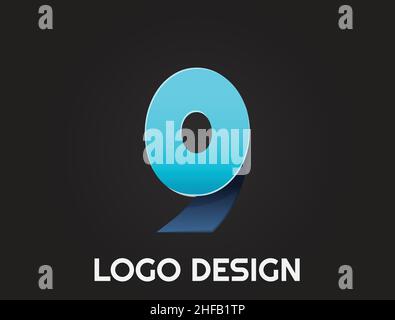 numbers in a beautiful design , logo design Stock Vector