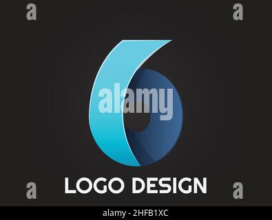 numbers in a beautiful design , logo design Stock Vector