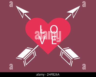 Abstract Letter Initial Valentine day Vector Logo  , Premium Quality Stock Vector