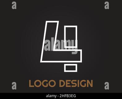numbers in a beautiful design , logo design Stock Vector