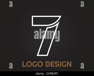 numbers in a beautiful design , logo design Stock Vector
