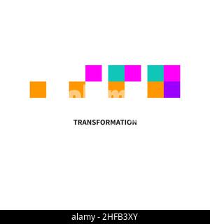 Change, transformation, evolution, transformation, coaching icon. Vector illustration Stock Vector