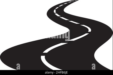 Vector Illustration of winding road Stock Vector