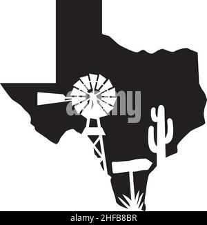 Texas map. Vector and illustration Stock Vector Image & Art - Alamy