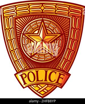 Police badge vector illustration Stock Vector