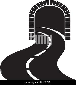 Road tunnel vector illustration Stock Vector