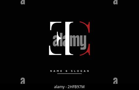 EC, CE Abstract Letters Logo monogram Stock Vector