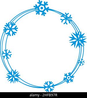 Snowflakes frame vector illustration Stock Vector Image & Art - Alamy