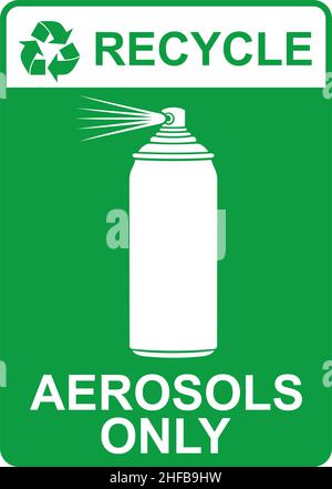 Recycle vector sign - aerosols only vector illustration Stock Vector