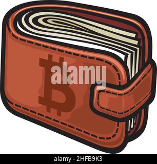 wallet money banknote pay bank concept vector illustration Stock Vector ...