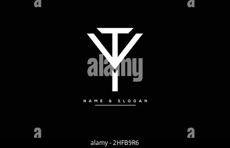 TY, YT Abstract Letters Logo monogram Stock Vector