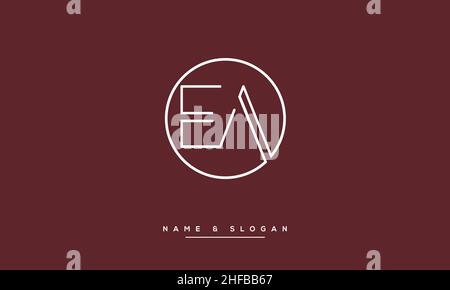 EA, AE Abstract Letters Logo monogram Stock Vector