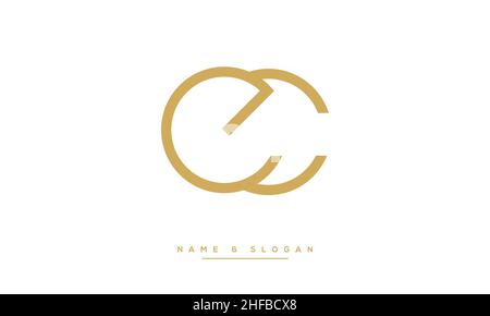 EC, CE Abstract Letters Logo monogram Stock Vector