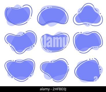 Vector varied abstract shapes. Colorful backgrounds, frames for advertising text. Modern design of business cards, idea of backdrop for flyer or brochure, invitations, gift cards. Stock Vector