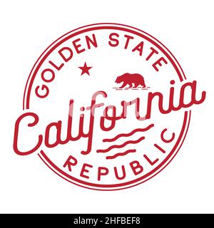 California logo. Golden State design template. Vector and illustration. Stock Vector