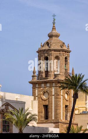 Iglesia de Santiago Apostol, Cádiz / Church of Santiago Apostol Stock Photo