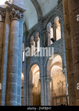 Interior de la catedral de Santiago de Compostela, España Stock Photo