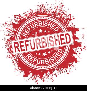 Refurbished product vector rubber stamp vector illustration on white Stock Vector
