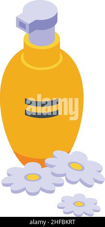 Dispenser soap icon isometric vector. Hand alcohol. Electric pump Stock Vector