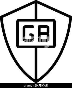 Secured ssd icon outline vector. Camera memory. Gb storage Stock Vector