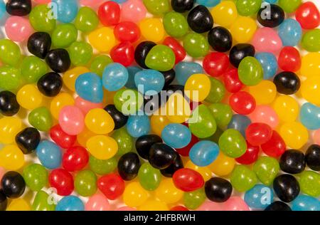 Full Frame Shot Of Multi Colored  Candies Stock Photo