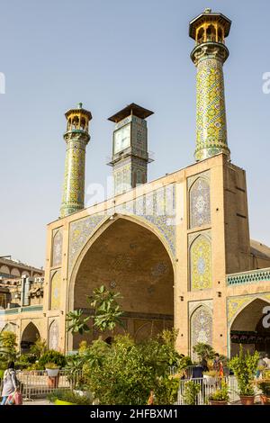 Beautiful tilework on the exterior of the Golestan Palace in Tehran, Iran Stock Photo