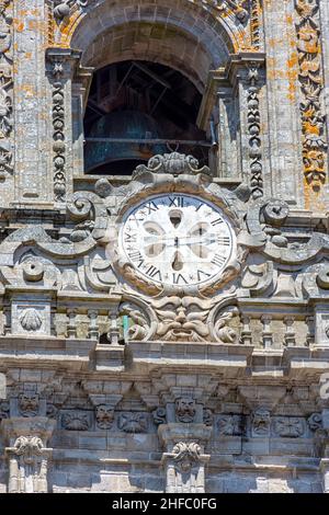 Torre de Berenguela o Torre del reloj en la catedral de Santiago de Compostela, España Stock Photo