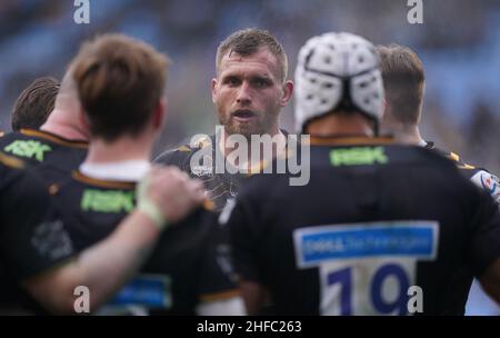 Referee Chris Busby during the Heineken Champions Cup, Pool A match at  Coventry Building Society Arena, Coventry. Picture date: Saturday January  15, 2022 Stock Photo - Alamy