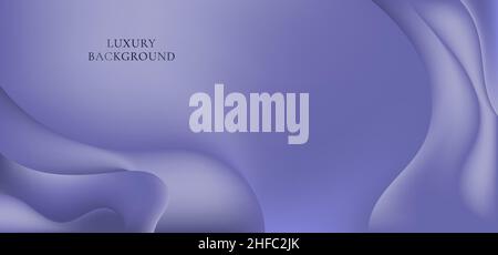 Abstract 3D blue fluid gradient wave shapes pattern background texture. Vector illustration Stock Vector