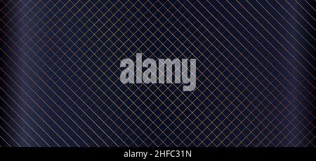 Golden lines grid pattern on blue metallic background luxury style. Vector illustration Stock Vector
