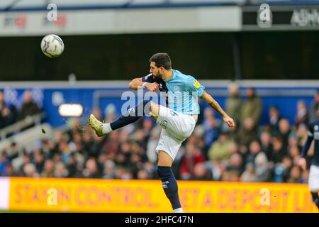 LONDON, UK. JAN 15TH QPR' Yoann Barbet clears the ball during the Sky Bet Championship match between Queens Park Rangers and West Bromwich Albion at the Kiyan Prince Foundation Stadium., London on Saturday 15th January 2022. (Credit: Ian Randall | MI News) Credit: MI News & Sport /Alamy Live News Stock Photo
