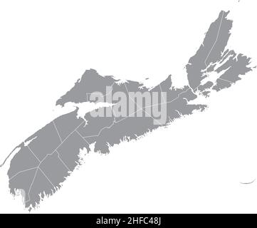 Nova Scotia blank outline map set Stock Vector Image & Art - Alamy