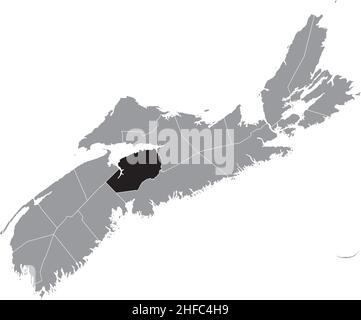 Hants County (Canada, Nova Scotia Province, North America) map vector ...