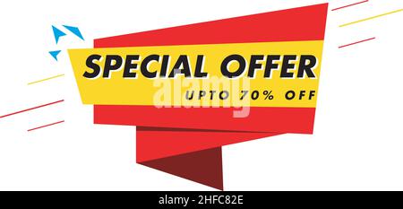 Special Offer Sales Banner In Vector Format. Stock Vector