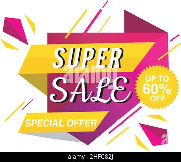 Special Offer Sales Banner In Vector Format. Stock Vector