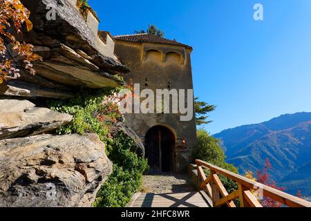 Architecture of Juval Museum in Juval Resort, South Tyrol, Italy, Europe Stock Photo