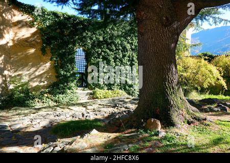 Architecture of Juval Museum in Juval Resort, South Tyrol, Italy, Europe Stock Photo