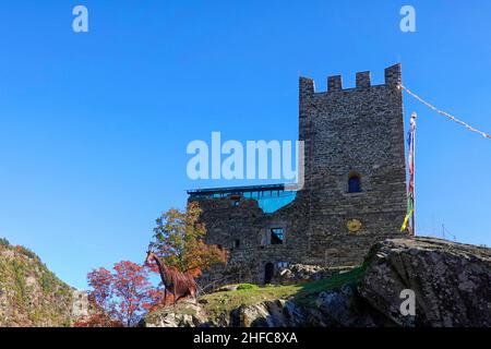 Architecture of Juval Museum in Juval Resort, South Tyrol, Italy, Europe Stock Photo