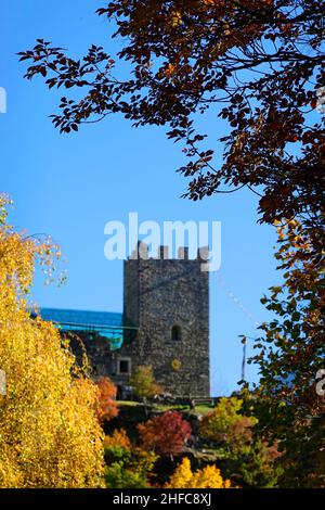 Architecture of Juval Museum in Juval Resort, South Tyrol, Italy, Europe Stock Photo