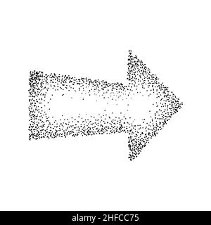 Abstract Stippling Arrow texture and backgrounds. Vector and Illustration. Stock Vector