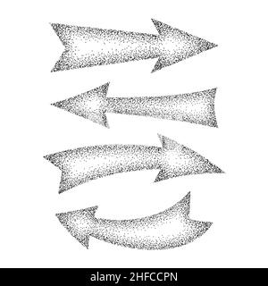 Stippling Arrow texture and backgrounds. Vector and Illustration. Stock Vector