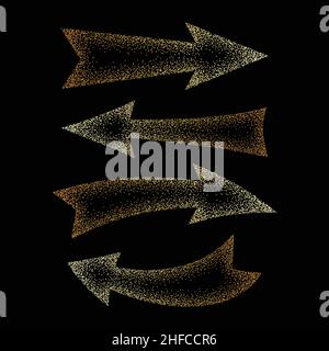 Stippling Arrow texture and backgrounds. Vector and Illustration. Stock Vector