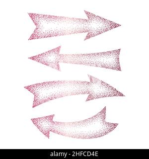 Stippling Arrow texture and backgrounds. Vector and Illustration. Stock Vector
