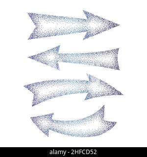 Stippling Arrow texture and backgrounds. Vector and Illustration. Stock Vector