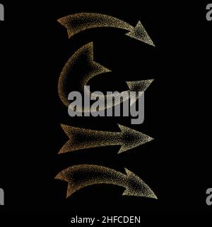 Stippling Arrow texture and backgrounds. Vector and Illustration. Stock Vector