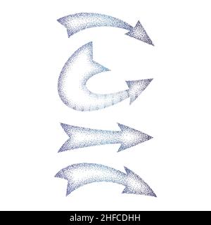 Stippling Arrow texture and backgrounds. Vector and Illustration. Stock Vector