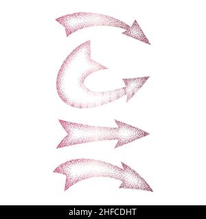Stippling Arrow texture and backgrounds. Vector and Illustration. Stock Vector