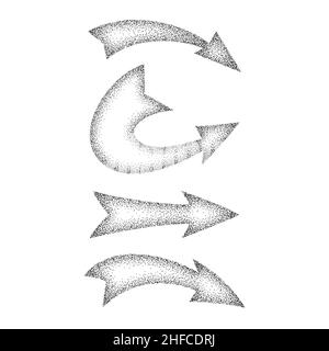 Stippling Arrow texture and backgrounds. Vector and Illustration. Stock Vector